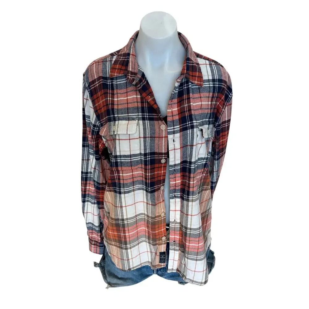 Pokemon Flannel Plaid Shirt LARGE Oversized One of Kind Upcycled Pikachu Unique - Picture 4 of 6